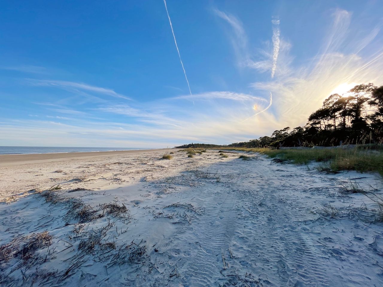 Evening shot of the beach at Hunting Island