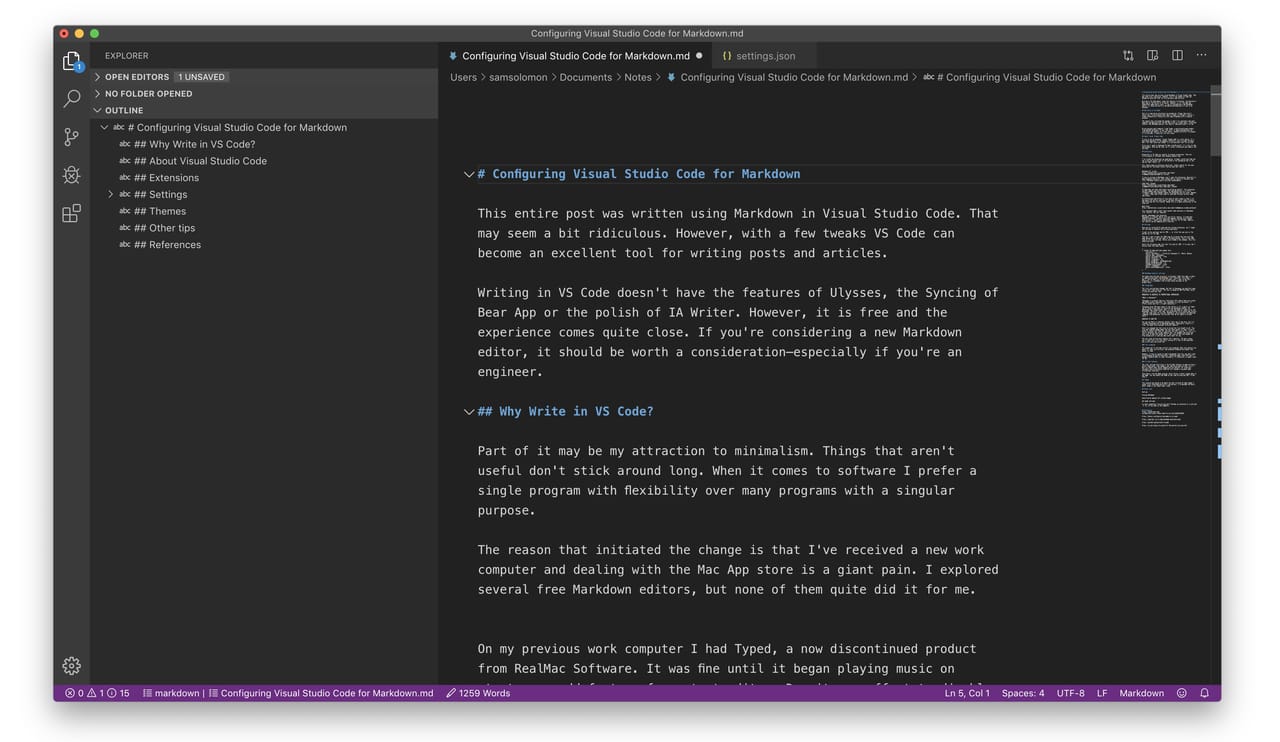 Better Markdown in Visual Studio Code