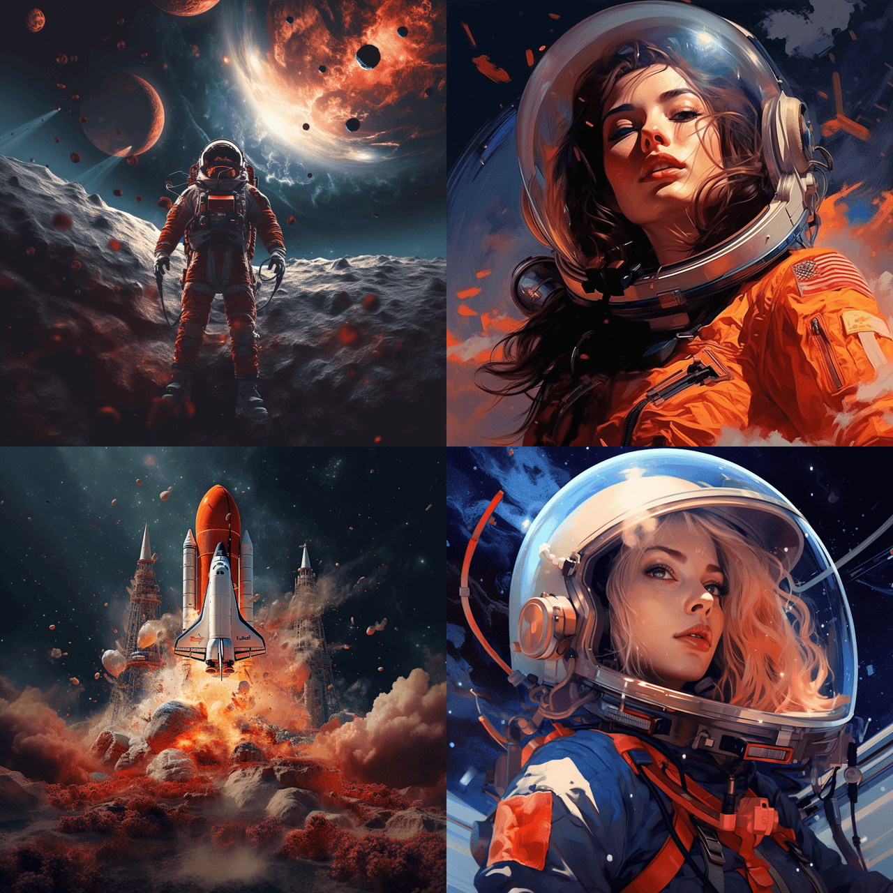 Midjourney result for rocket emoji