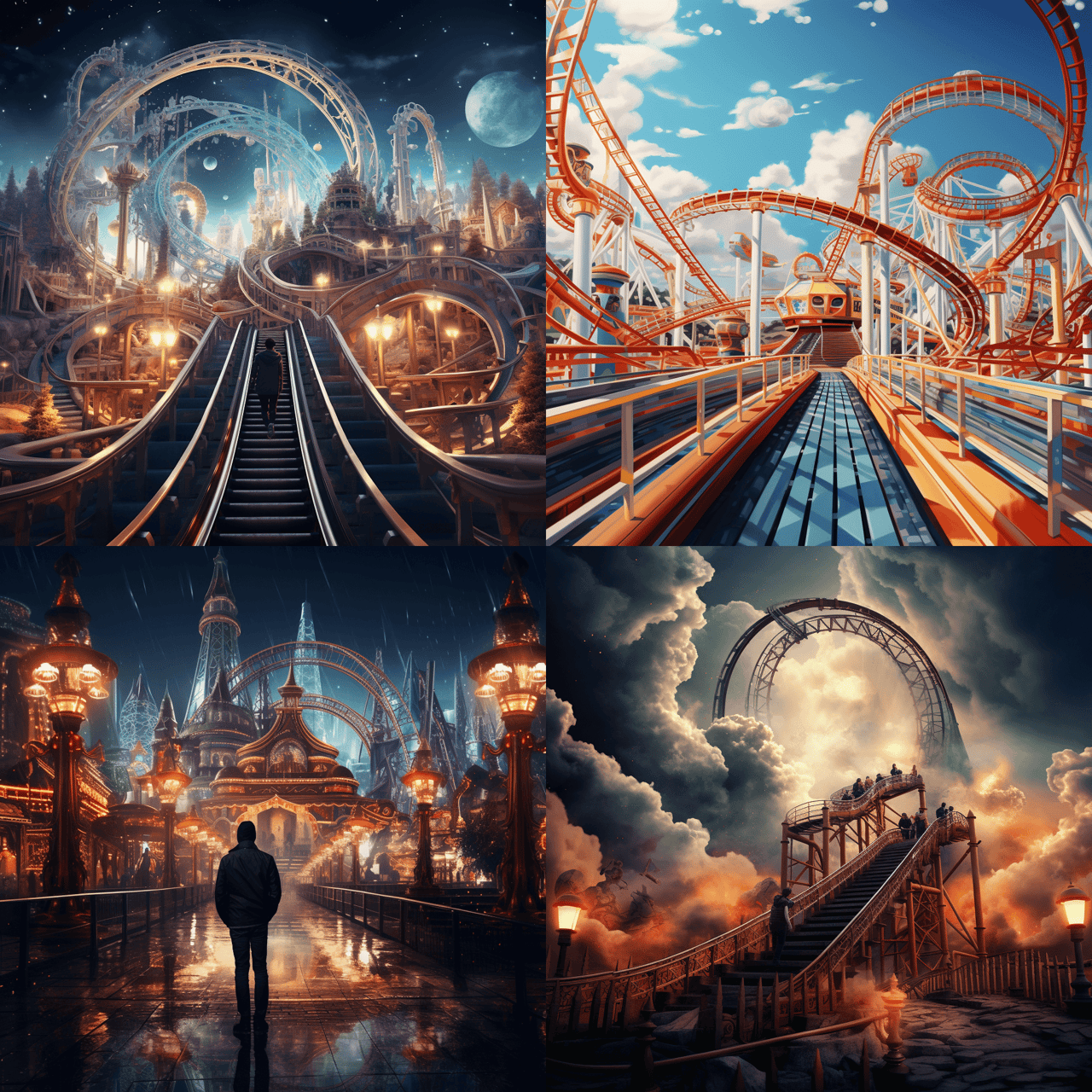 Midjourney result for rollercoaster emoji