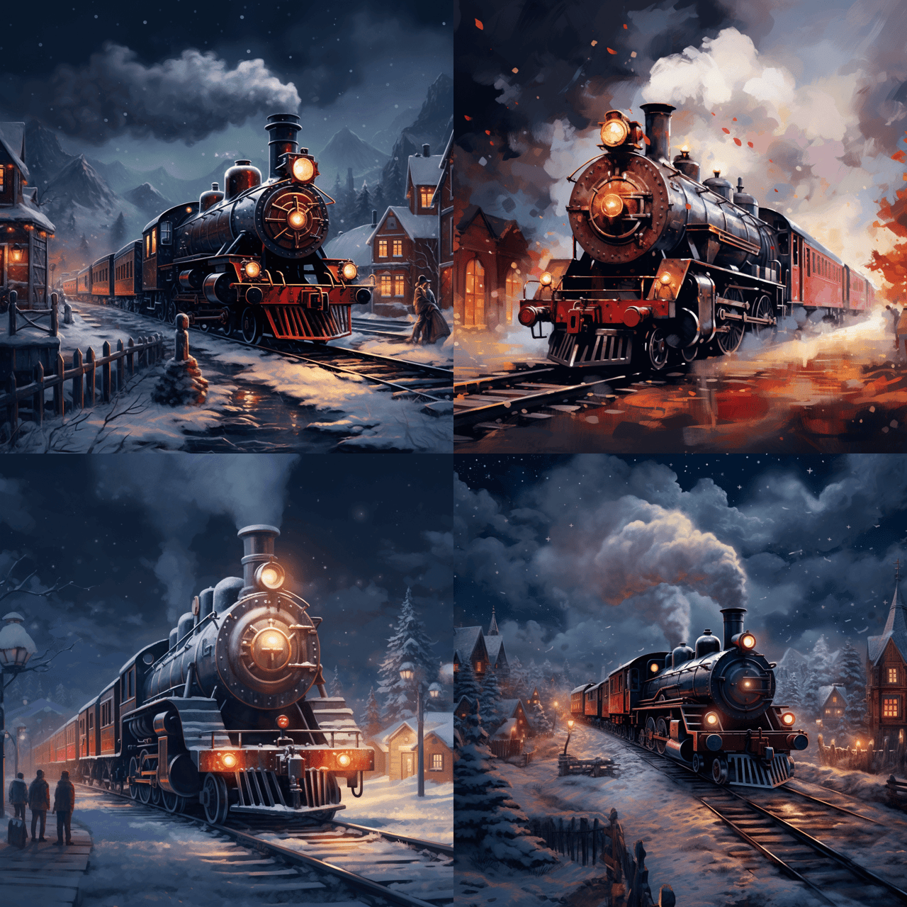 Midjourney result for train emoji