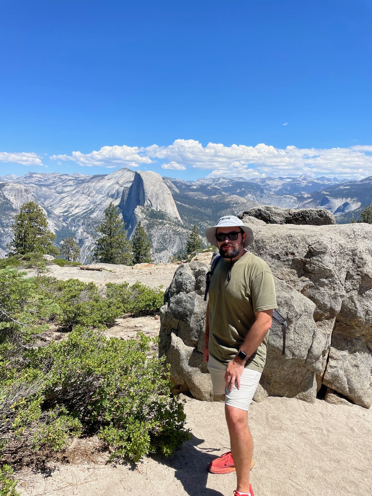 Me on the Sentinel Dome trail. Half Dome in the background.