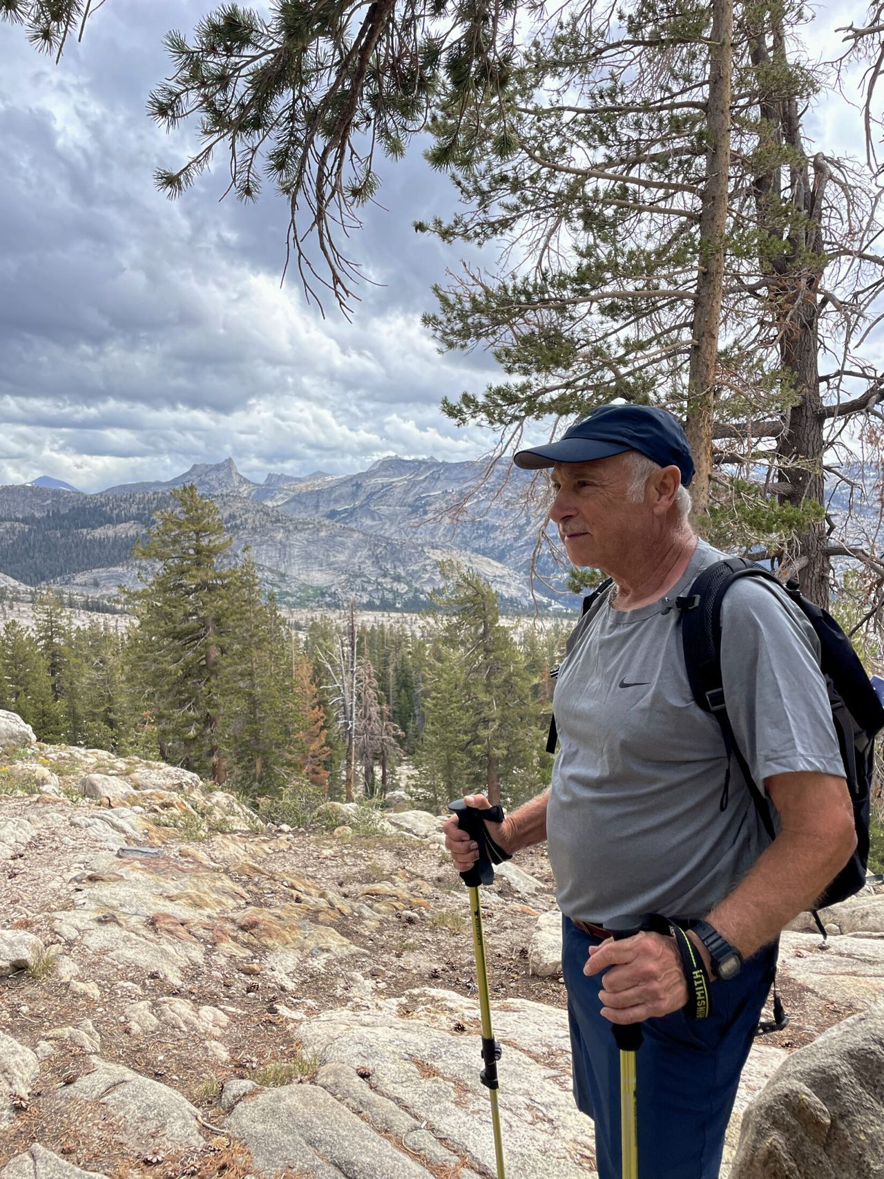 Great picture of dad with the Sierras in the background.