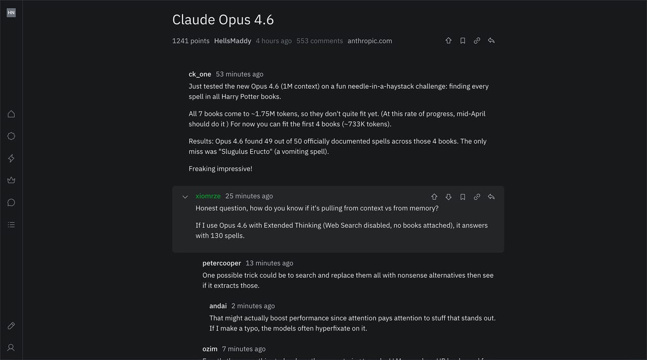 Zen Hacker News theme in Slate Dark