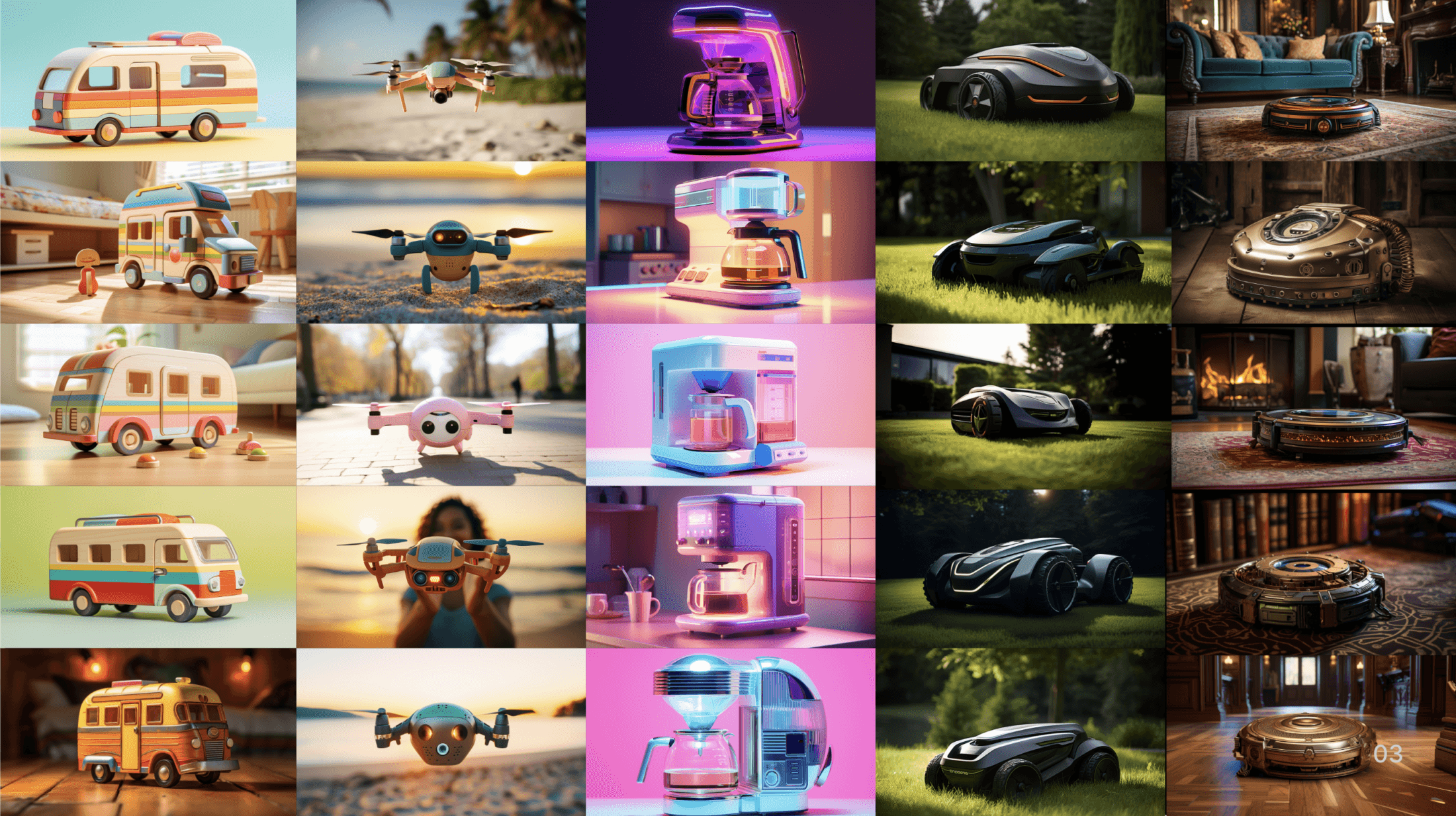 Product examples generated using AI.