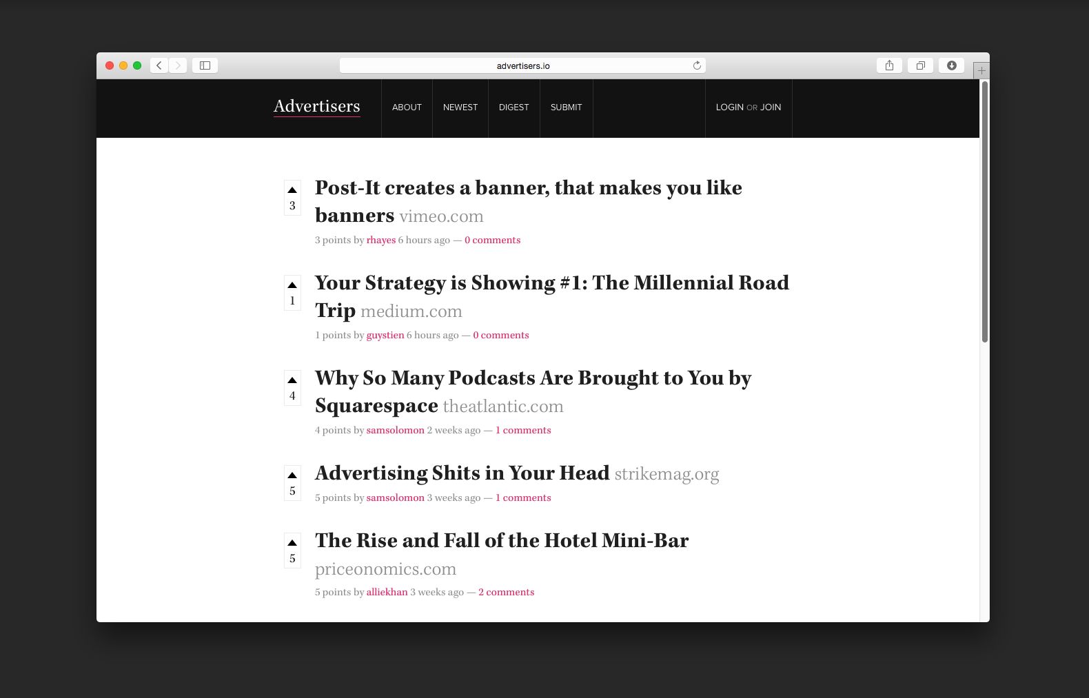Advertisers Homepage