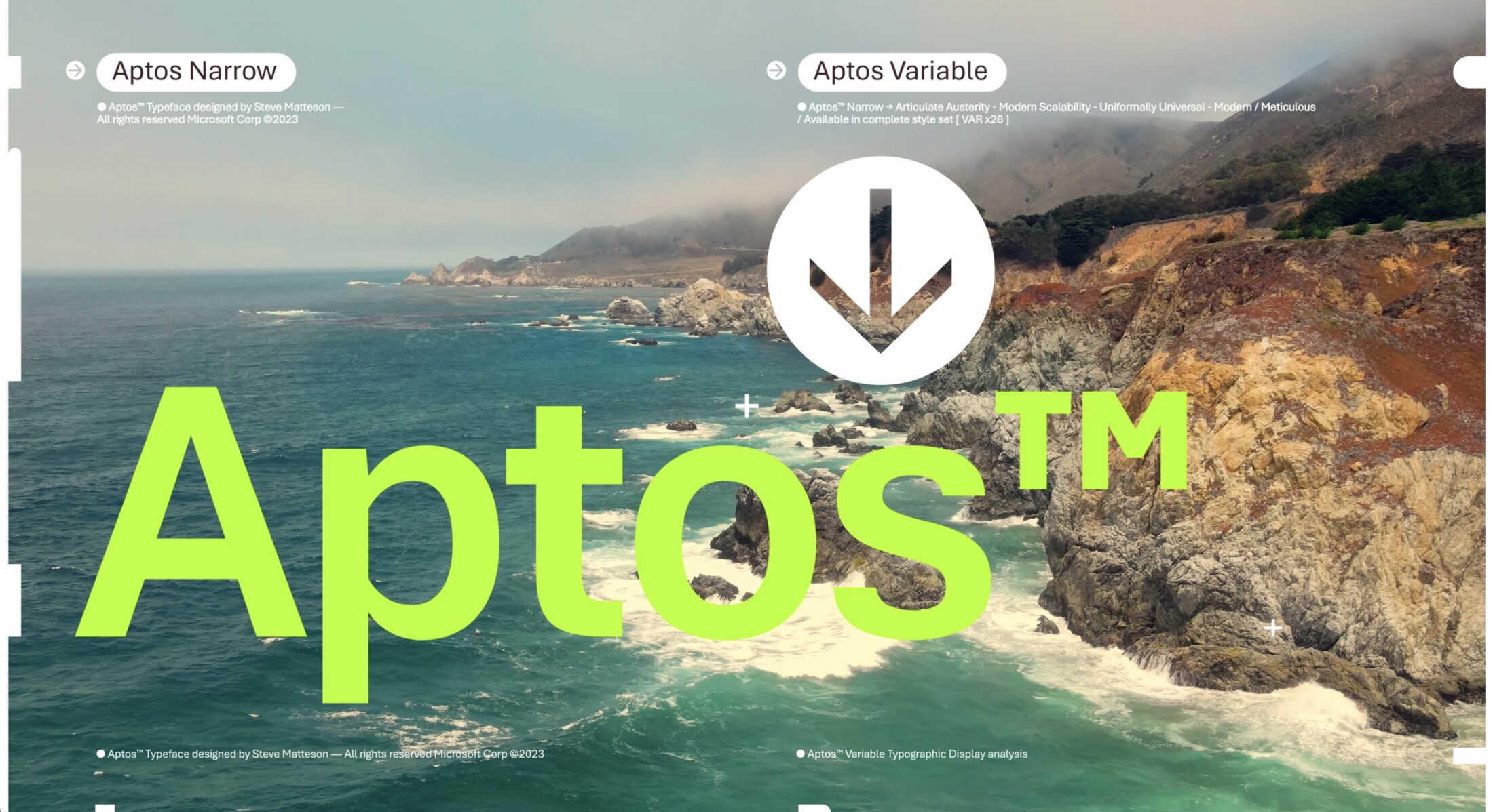 Microsoft Aptos typeface example slide.