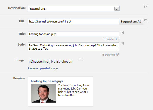 Creating a Facebook Job Ad